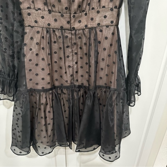 TEMPERLEY LONDON Prix Black Lace Mini Dress in black size 4 - Picture 9 of 11